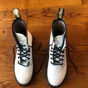 White leather doc marten boots. Great condition, only worn about 5 times